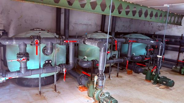 Filtration room and equipment in perfect condition